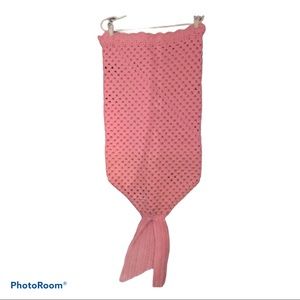 Hand made pink toddler mermaid blanket